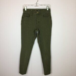 White House Black Market The Skinny Jeans Sz 4 Womans Green Denim Mid Rise Ankle